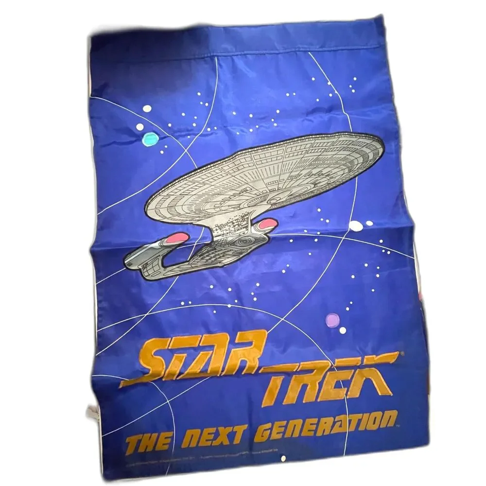 Star Trek U.S.S. Enterprise The Next Generation Flag Banner Hanging 90’s 38”x28